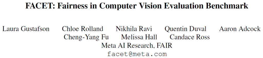 FACET research paper title and authors