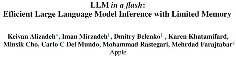 Llm In A Flash Efficient Large Language Model Inference With Limited