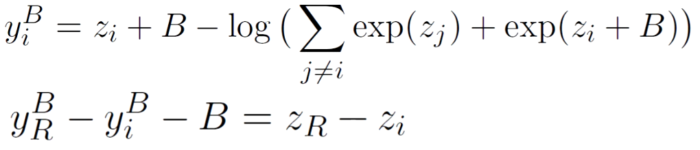 Estimation logits using log probabilities