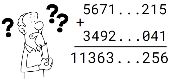 Human-like numbers addition