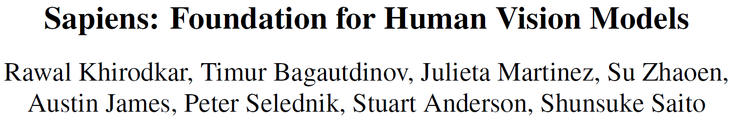 Sapiens paper title and authors